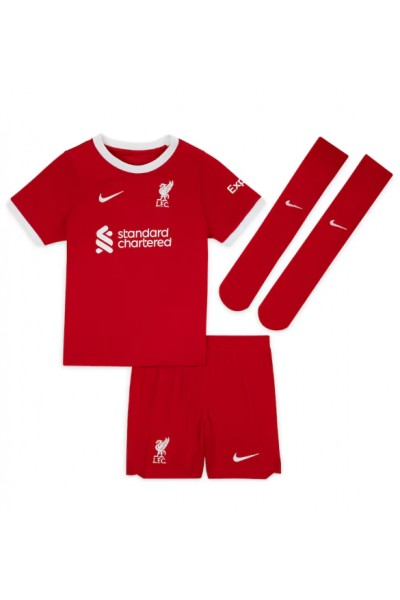 Fotbalové Dres Liverpool Darwin Nunez #9 Dětské Domácí Oblečení 2023-24 Krátký Rukáv (+ trenýrky)